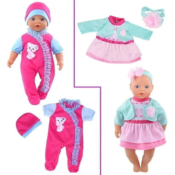 10 Sets Total 26 Pcs Doll Accesories for 10 inch Baby Dolls 12 inch Baby Dolls - Picture 6 of 14
